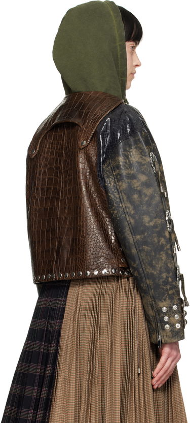 Jakke Chopova Lowena Chopova Lowena Afterclap Studded Cropped Jacket Brun | 5300, 2