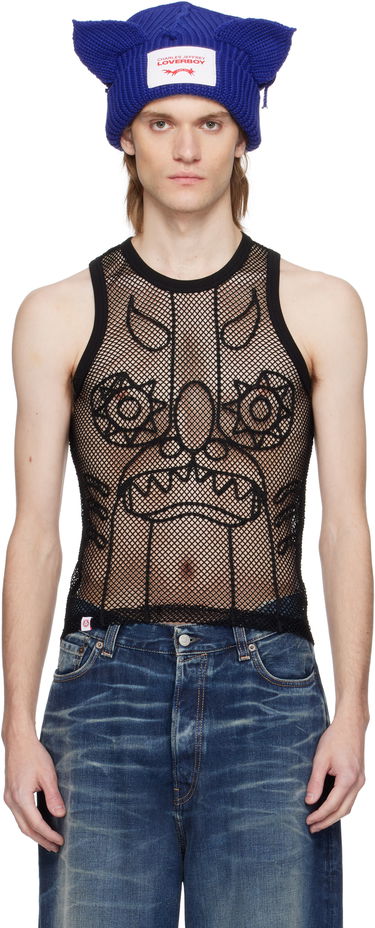 Tanktop Charles Jeffrey Loverboy Charles Jeffrey LOVERBOY Graphic Net Tank Top Blå | 54080301, 0