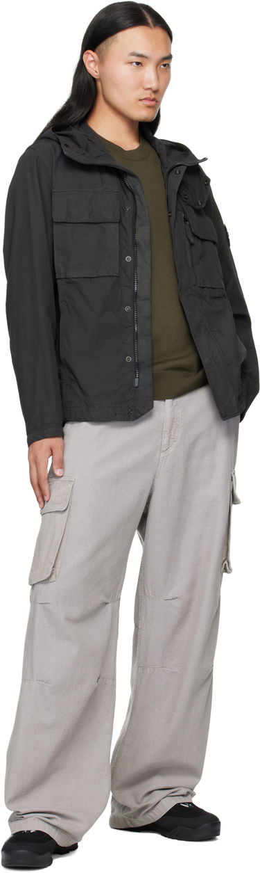 Jakke Stone Island Canvas Weave Cotton Jacket Sort | K2S15 Q100012 S0240, 4