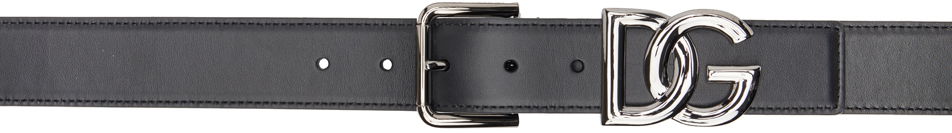 Bælter Dolce & Gabbana Black DG Belt Sort | BC4776AW576, 0