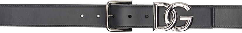 Bælter Dolce & Gabbana Black DG Belt Sort | BC4776AW576