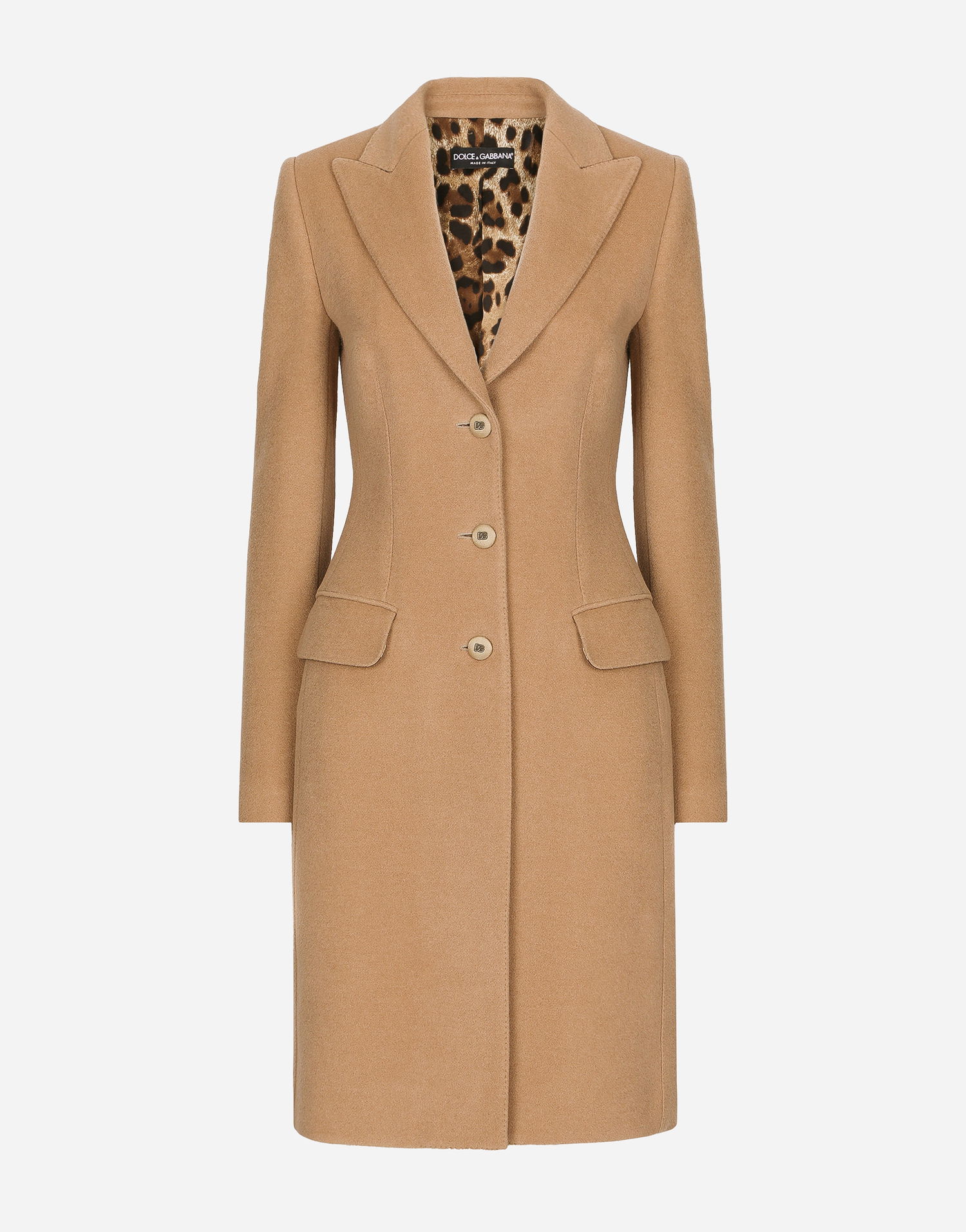 Trenchcoat Dolce & Gabbana Single-breasted Wool Coat Beige | F0Q41TFU2L4M0179, 0