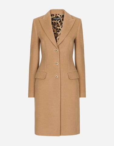 Trenchcoat Dolce & Gabbana Single-breasted Wool Coat Beige | F0Q41TFU2L4M0179, 0