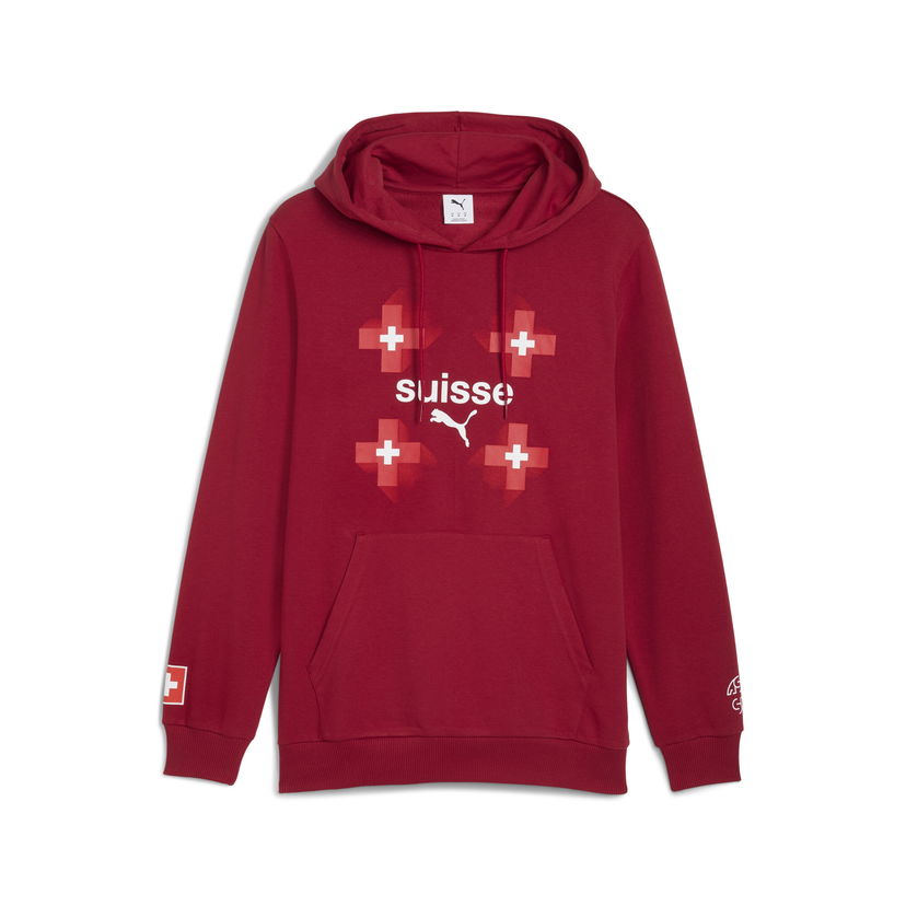 Sweatshirt Puma Switzerland FtblCulture Men's Hoodie Rød | 783647_02
