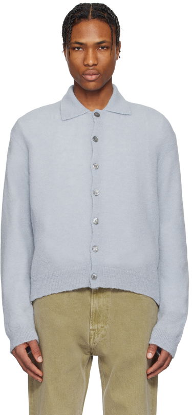 Sweater OUR LEGACY Our Legacy Evening Polo Cardigan Blå | M2253EL, 0
