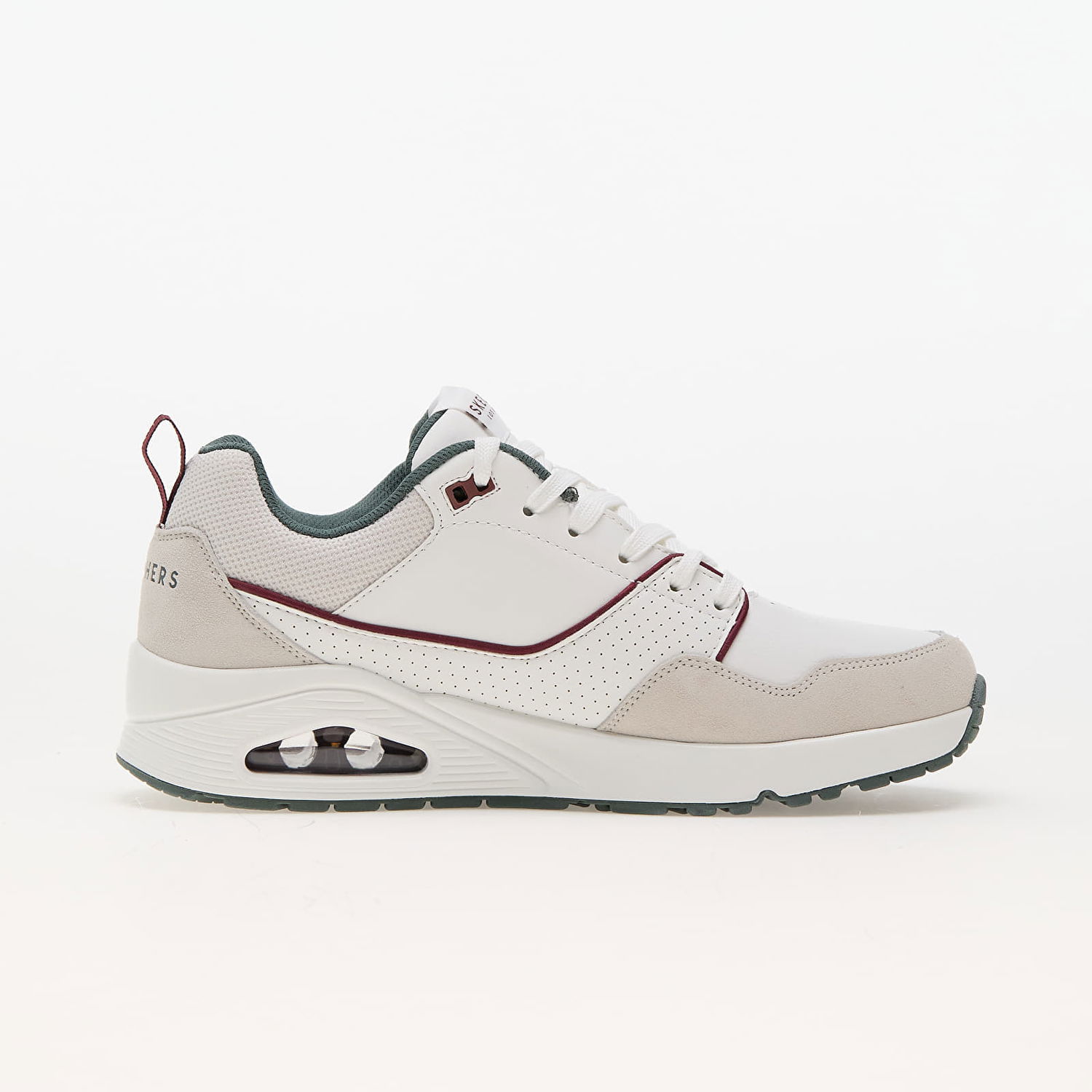 Sneakers og sko Skechers Uno - Retro One White/ Green Hvid | 183020 WGR, 1