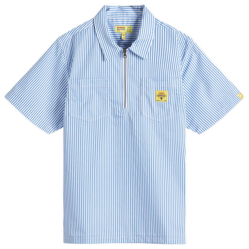 Skjorte BBC IceCream ICECREAM Quarter Zip Work Shirt Blå | ICW25108-BLU