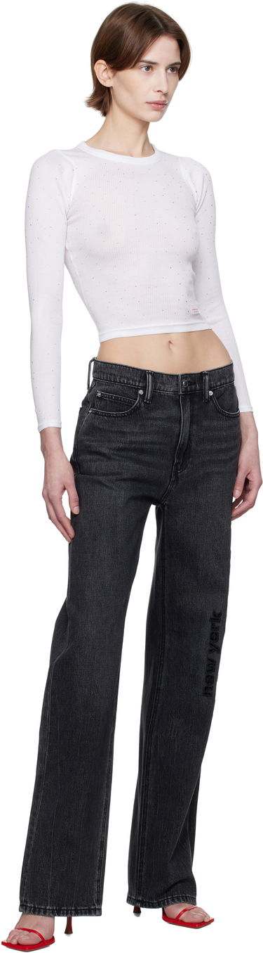 Jeans Alexander Wang Alexander Wang EZ Cut-Out Logo Jeans Sort | 4DC1254691, 3