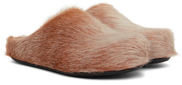 Sneakers og sko Marni Long Hair Calfskin Fussbett Slip-on Loafers Gul | SBMR000600 P8006, 3
