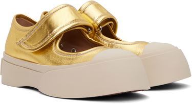 Tøj Marni Marni Leather Mary Jane Ballerinas Gul | SNZW003120 PR695, 3
