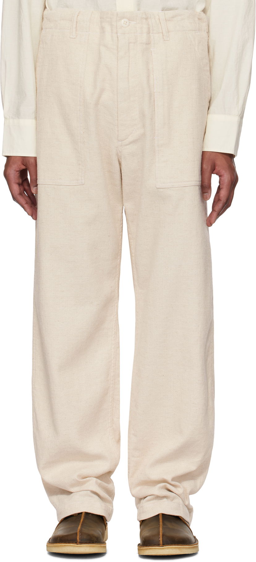 Bukser Engineered Garments Engineered Garments Fatigue Trousers Beige | 25S1F004