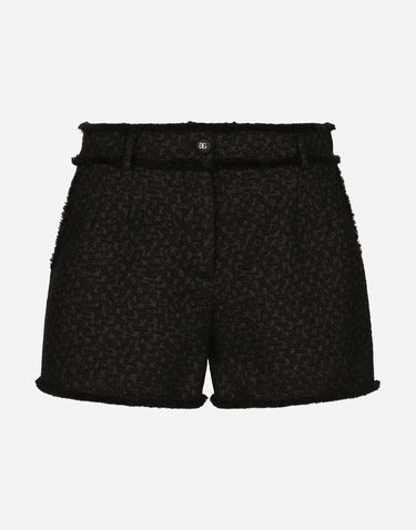 Shorts Dolce & Gabbana Black Tweed Shorts Sort | FTC2PTHUMUAN0000, 0