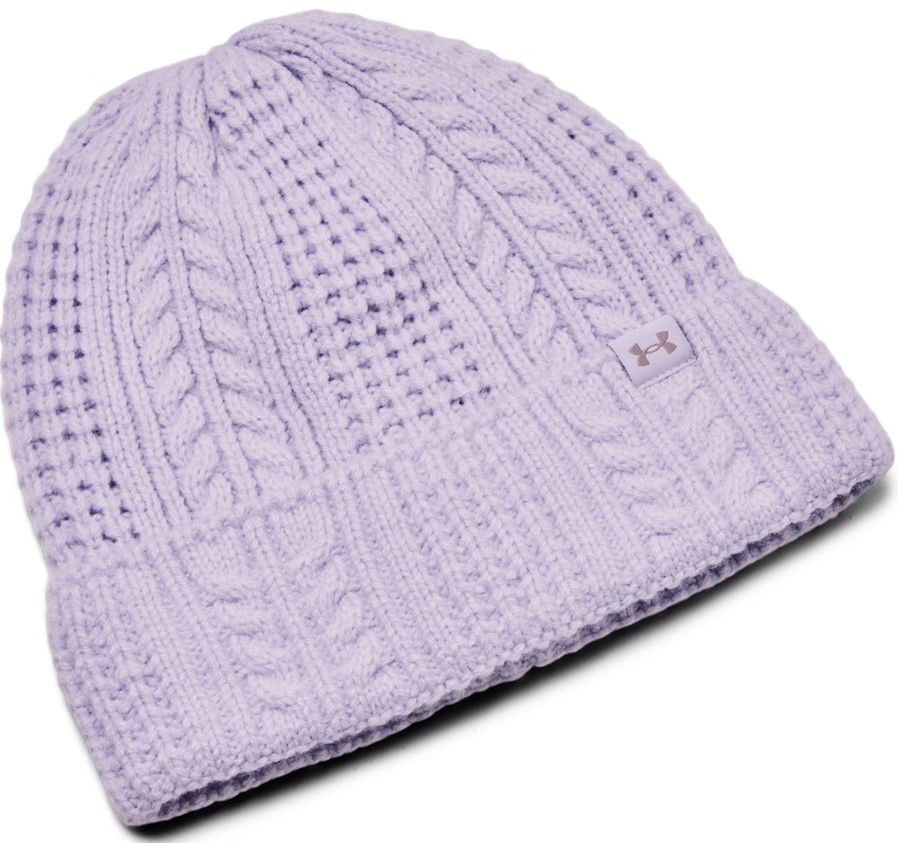 Beanie Under Armour Cable Knit Beanie Lilla | 1386639-535, 0