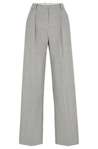 Glen-check Virgin Wool Straight-Fit Trousers