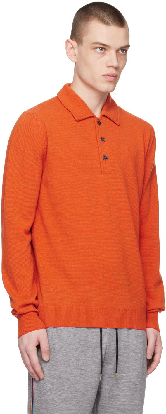Sweater Paul Smith Paul Smith Three-Button Polo Orange | M1R-826X-K01950-16, 1