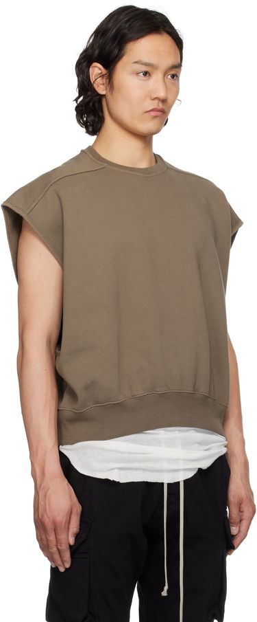 Sweater Rick Owens Rick Owens DRKSHDW Hollywood Jumbo Tatlin Sleeveless Sweatshirt Beige | DU01E3160 F, 4