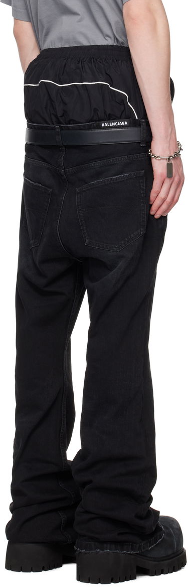 Jeans Balenciaga Balenciaga Layered Jeans Sort | 814224TRW58, 2