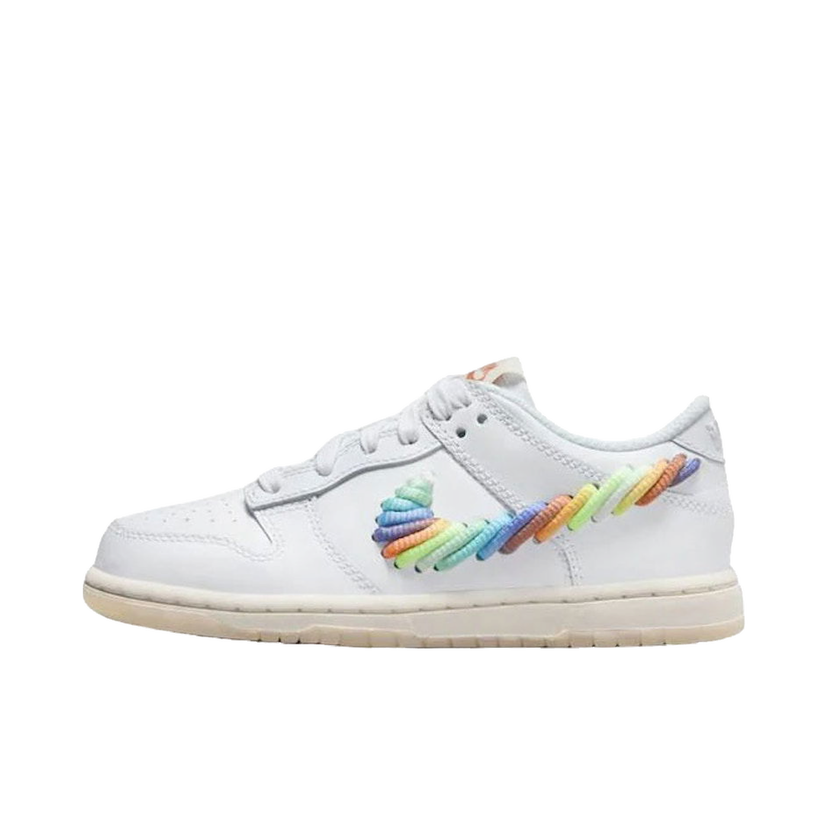 Sneakers og sko Nike Dunk Low SE Rainbow Lace Swoosh (PS) Hvid | FN4862-100