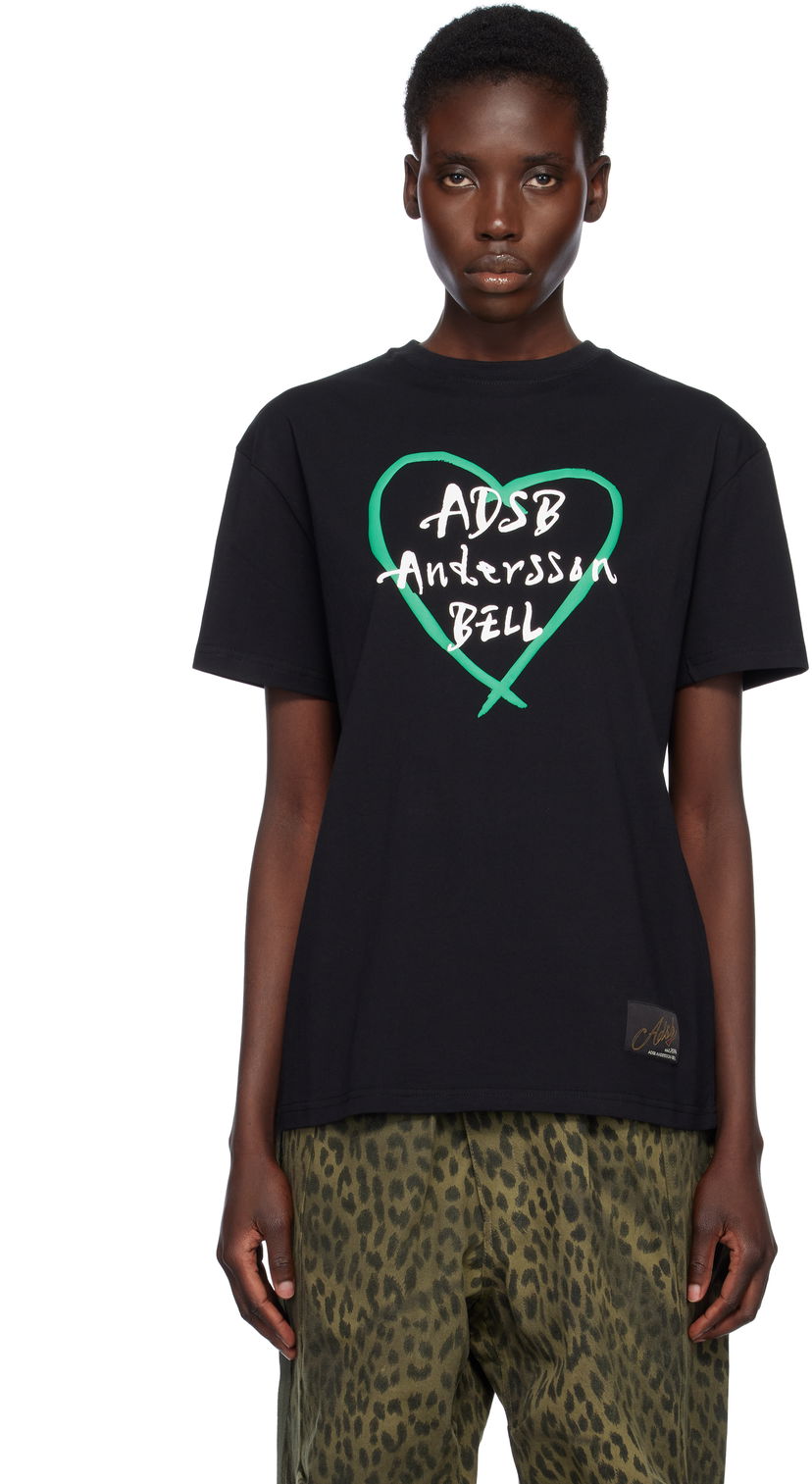 T-shirt Andersson Bell Andersson Bell Heart Kelly Logo T-Shirt Sort | atb1290u