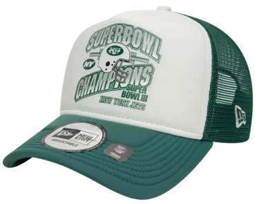 Kasket New Era New York Jets Super Bowl 9FORTY A-Frame Trucker Cap Grøn | 60595294-60595294, 0