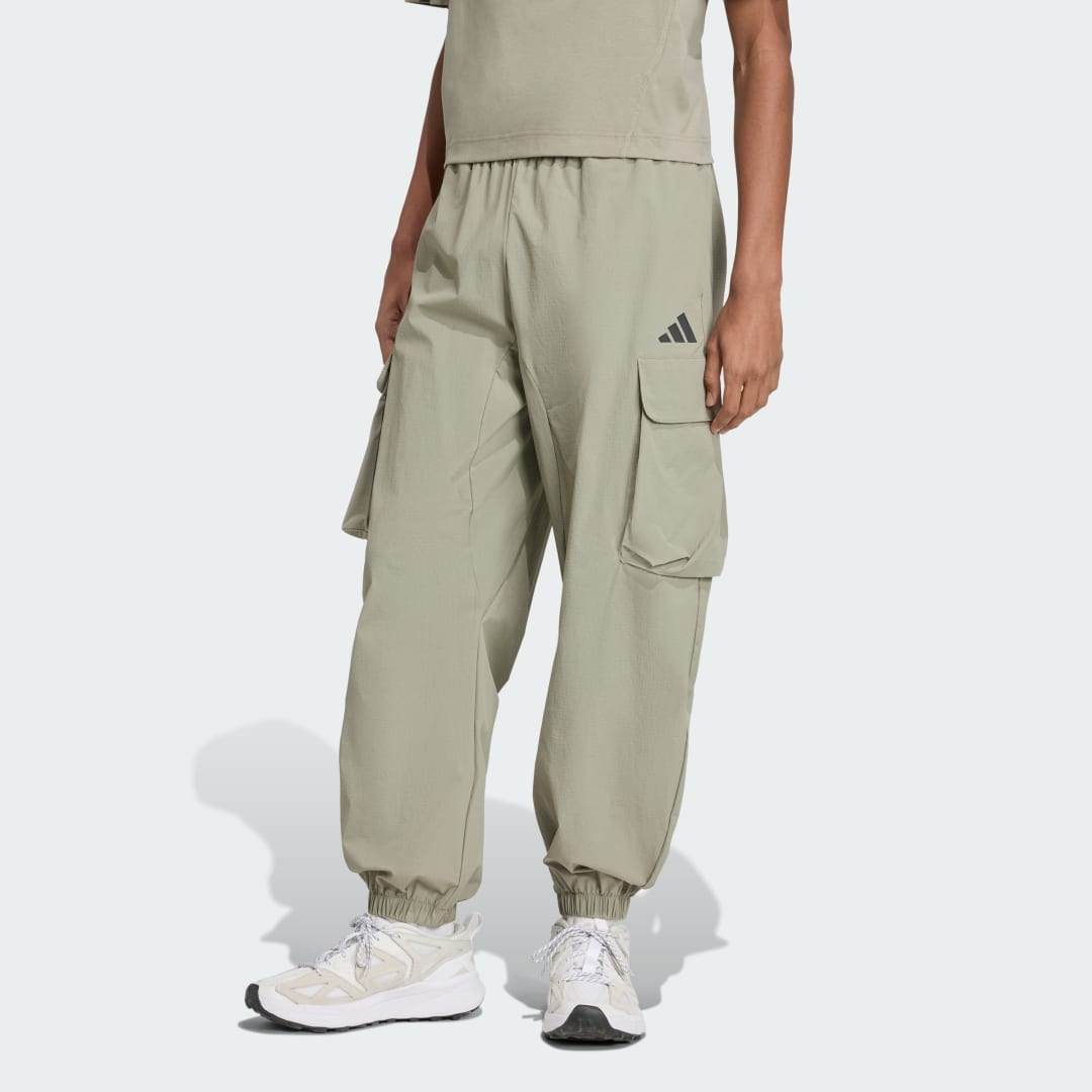 Cargo bukser adidas Performance City Tech Windbreaker Cargo Pants Grøn | JM1473, 0