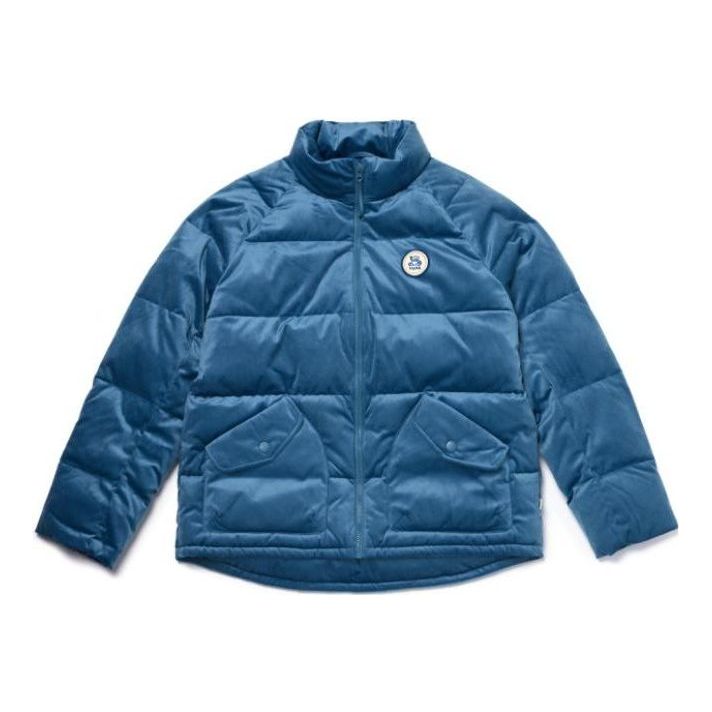 Puffer jakke Vans Velvety Down Puffer Jacket Blå | VN0A7YIIP8X, 0
