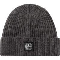 Beanie Stone Island Wool Patch Beanie Grå | 7915N10-V0M67, 1