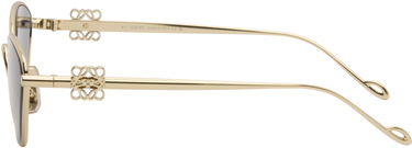 Solbriller Loewe Gold Anagram Hexagonal Sunglasses Sort | LW40115U 192337181177, 2