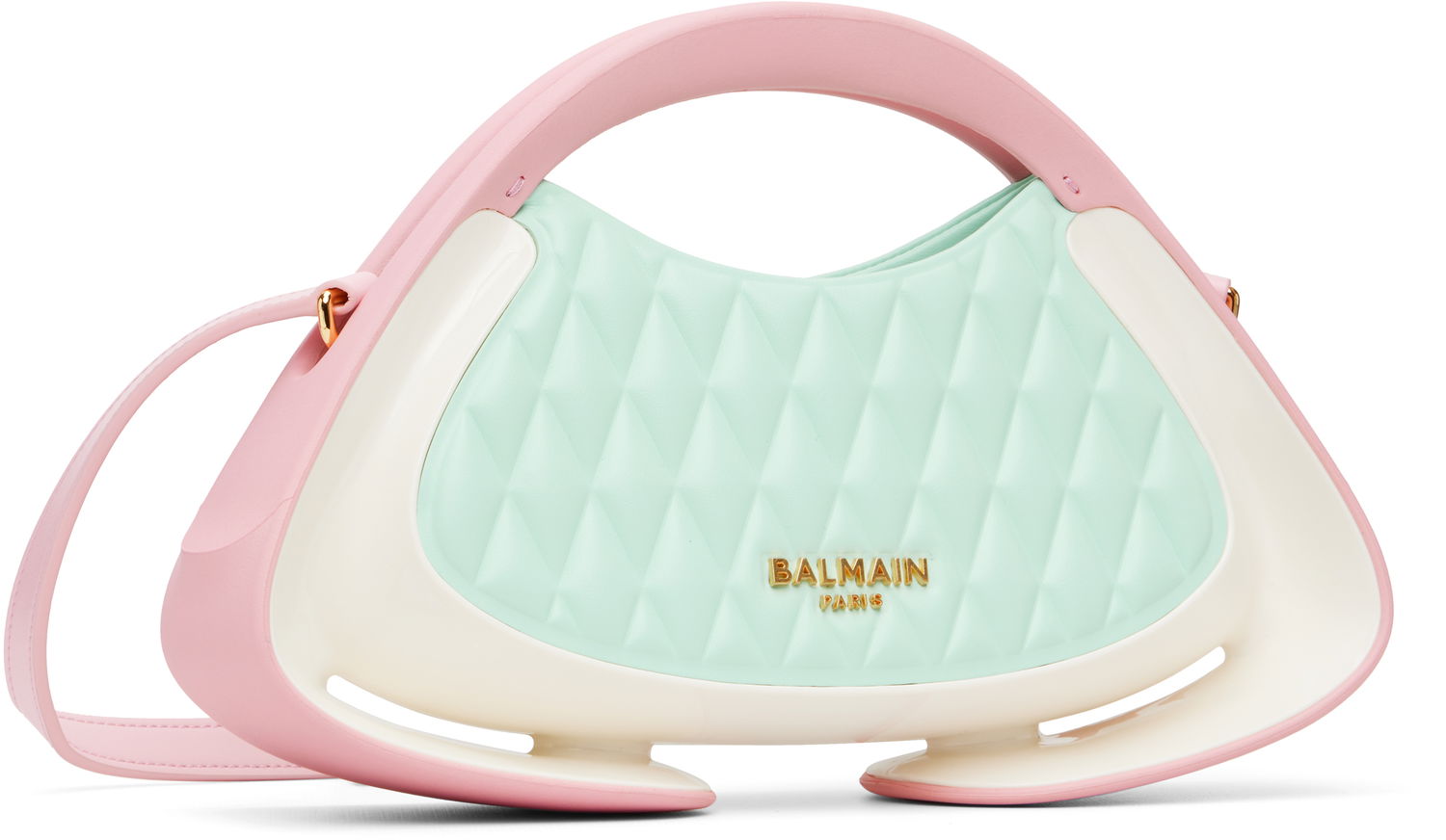 Håndtaske Balmain Small Two-Tone Quilted Jolie Madame Bag Flerfarvet | FN1DA902KPEH, 1