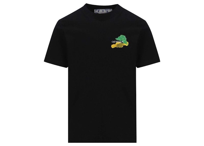 T-shirt Off-White Brush Arrows Slim Logo Print Skate T-shirt Black Sort | OMAA027S23JER0041084, 0