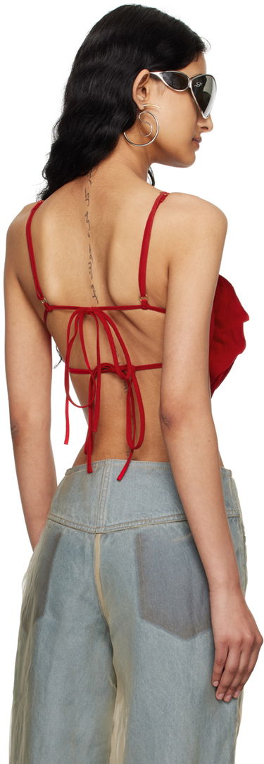 Crop top Blumarine Blumarine Rose Tank Top Rød | P444C084A, 2