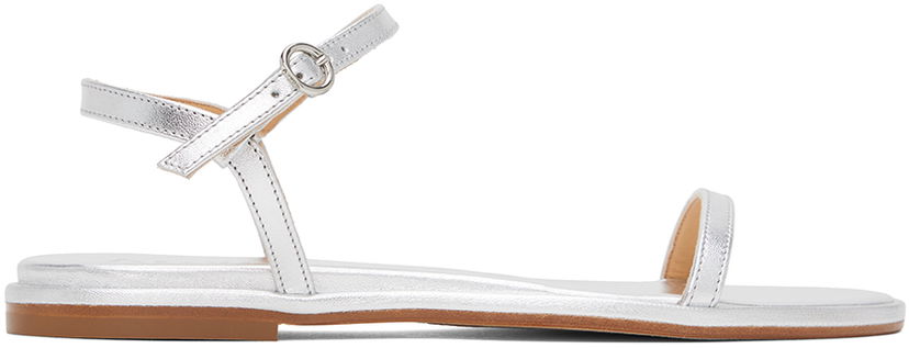 Skopleje Aeyde Aeyde Nettie Flat Sandals Metalisk | A11-FS-TTTR08FL49-SS24-920-051