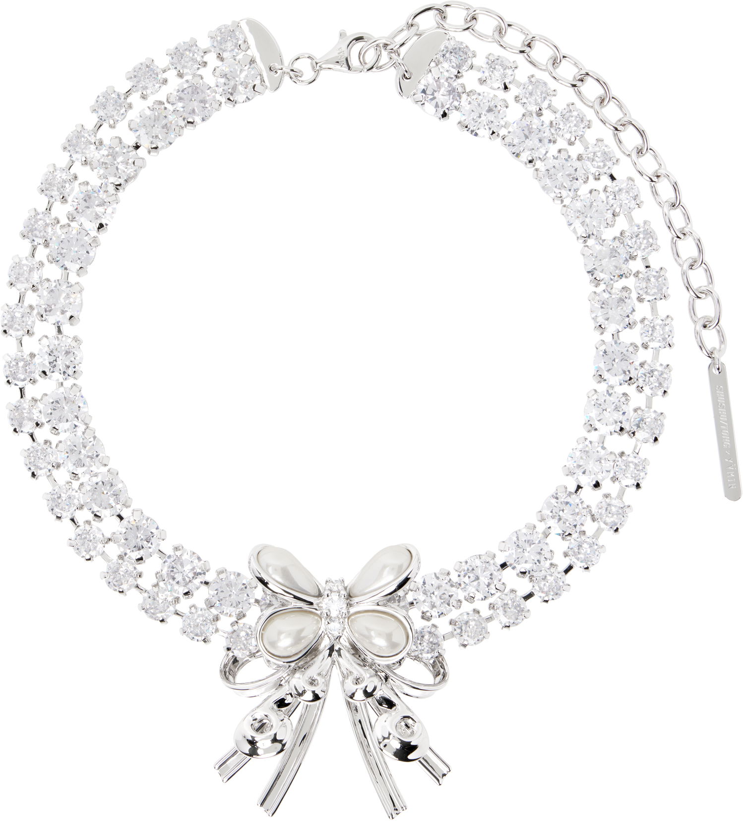 Halskæde SHUSHU/TONG SHUSHU/TONG YVMIN Edition Pearl Butterfly Double Zirconia Necklace Metalisk | 24716SLV00NN, 0