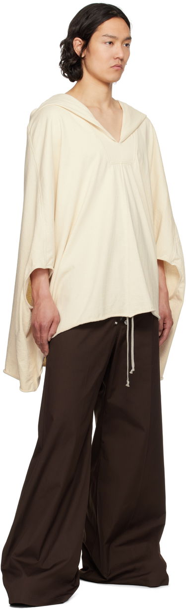 Sweater Rick Owens Rick Owens Hollywood Hooded Kaftan Beige | RR01E5505 RIGN, 3
