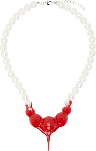Halskæde Ottolinger Ottolinger Pearl Necklace with Red Pendant Rød | 125-902925-01, 0