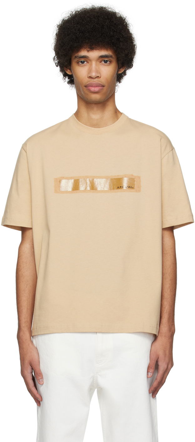T-shirt A.P.C. Natacha Ramsay Jean T-Shirt Beige | COGYK-H26372