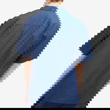 Skjorte YMC Mitchum Short Sleeve Shirt Mørkeblå | P2WAO-40, 3