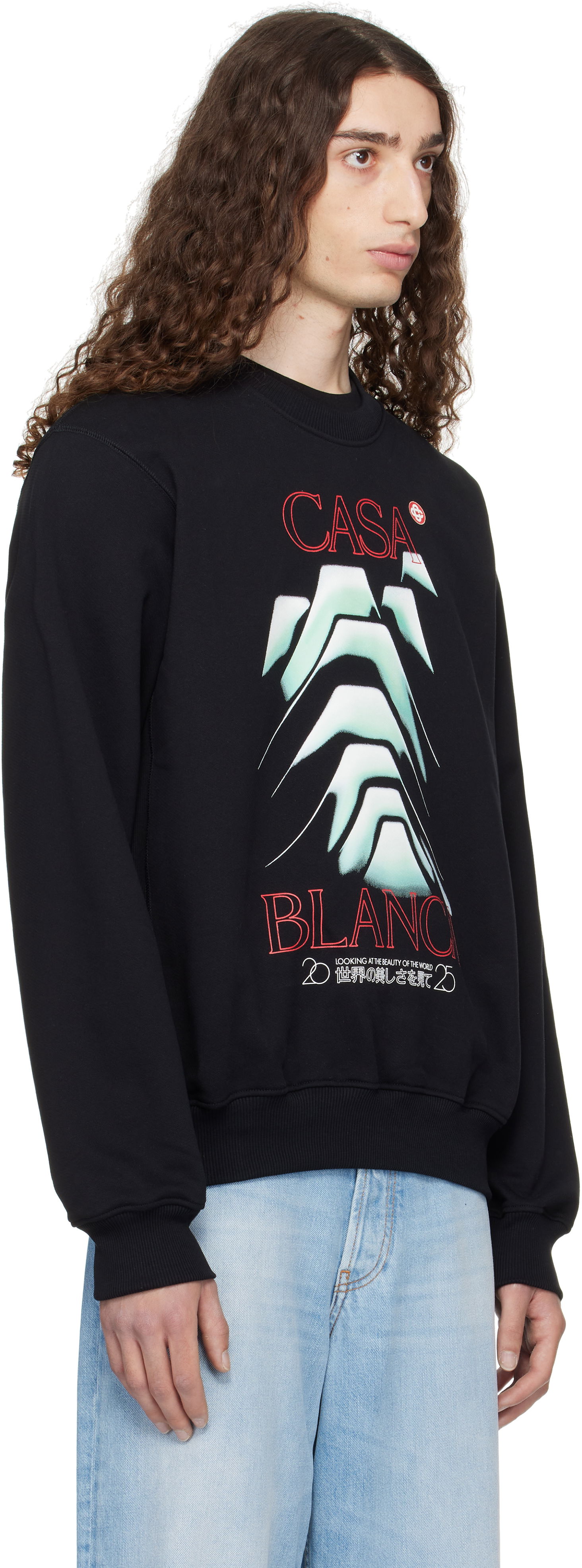 Sweatshirt Casablanca Casablanca Frosty Mountain Graphic Sweatshirt Sort | MPF25-JTP-293-05, 1