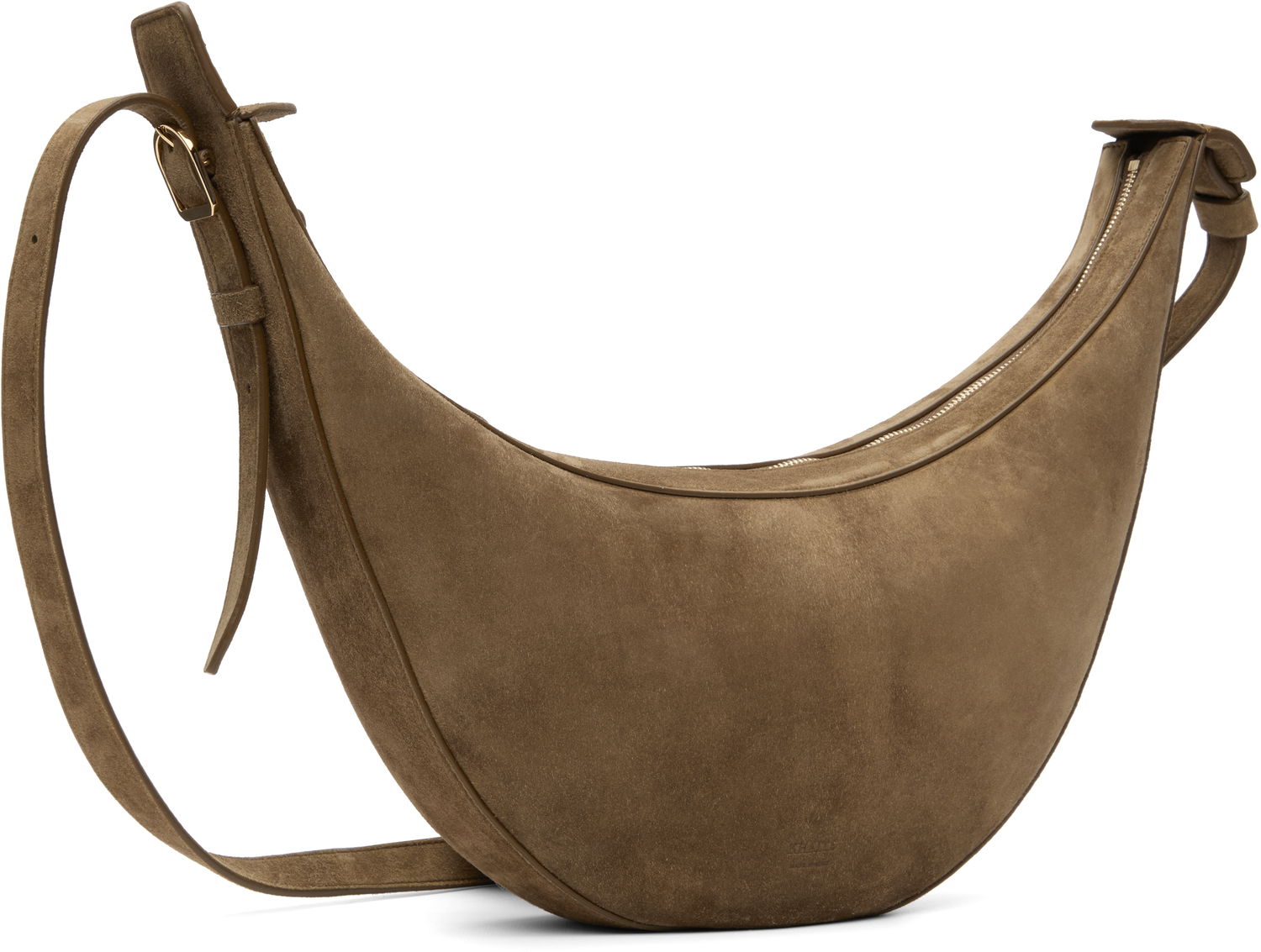 Skuldertaske Khaite KHAITE Small Augustina Suede Crossbody Bag Brun | H6016-726, 1