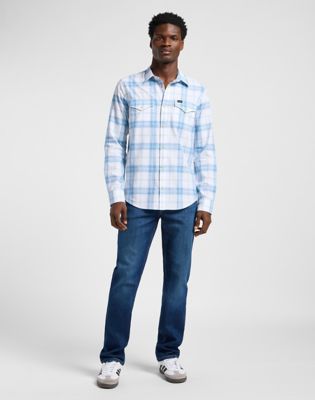 Skjorte Lee Regular Western Shirt XXL Blå | 112363911, 1