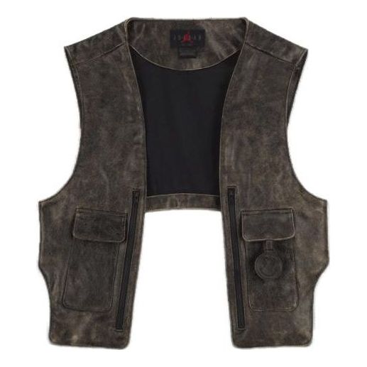 Vest Jordan Leather Vest by J Balvin Sort | FJ6134-010