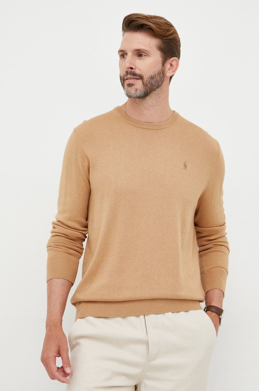 Sweater Polo by Ralph Lauren Pullover Sweater Beige | 710866549008, 0
