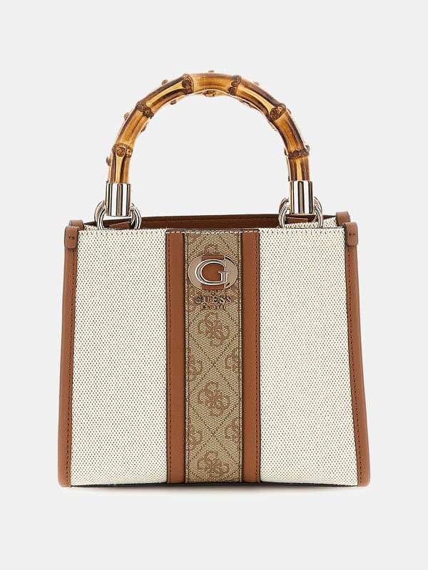 Håndtaske GUESS Kerima 4G Logo Mini Handbag Beige | HWAG9337770