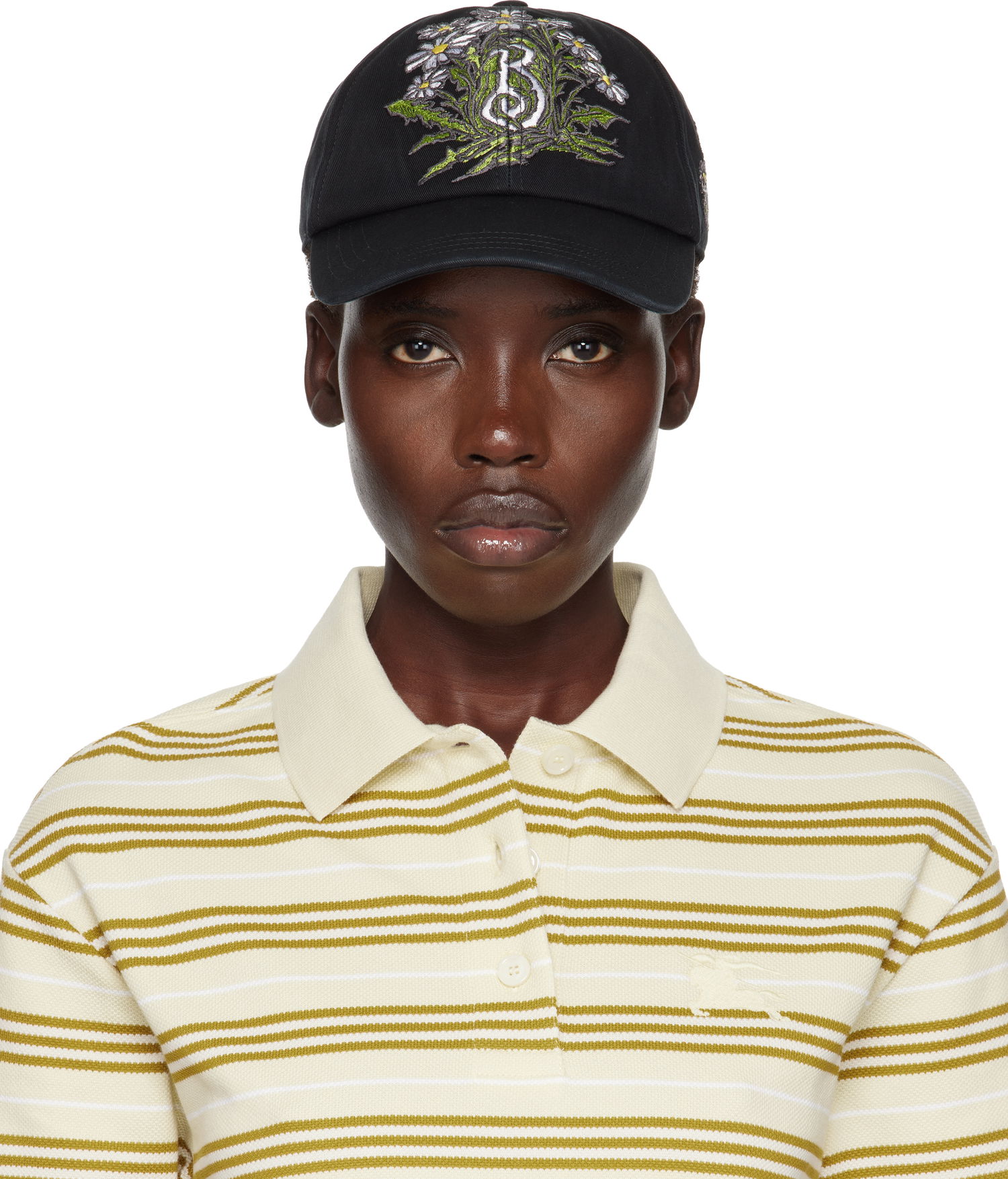 Kasket Burberry Burberry Daisy 'B' Gabardine Baseball Cap Sort | 8103762, 0