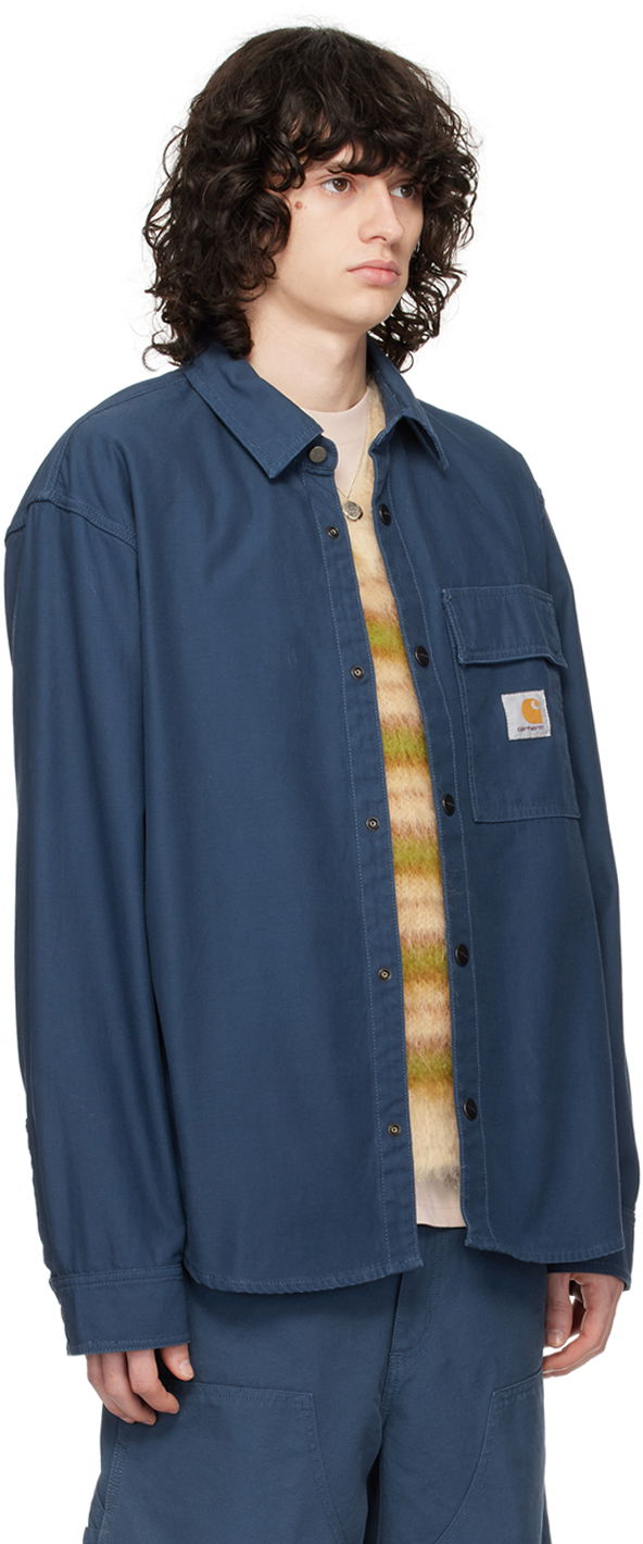 Skjorte Carhartt WIP Workwear Button-Up Shirt Jacket Blå | I033443, 1