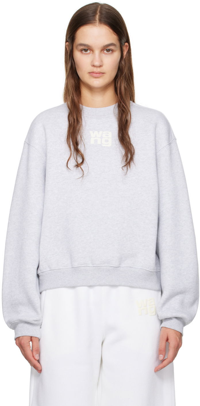 Sweatshirt Alexander Wang Crewneck Sweatshirt Grå | 4CC3221360