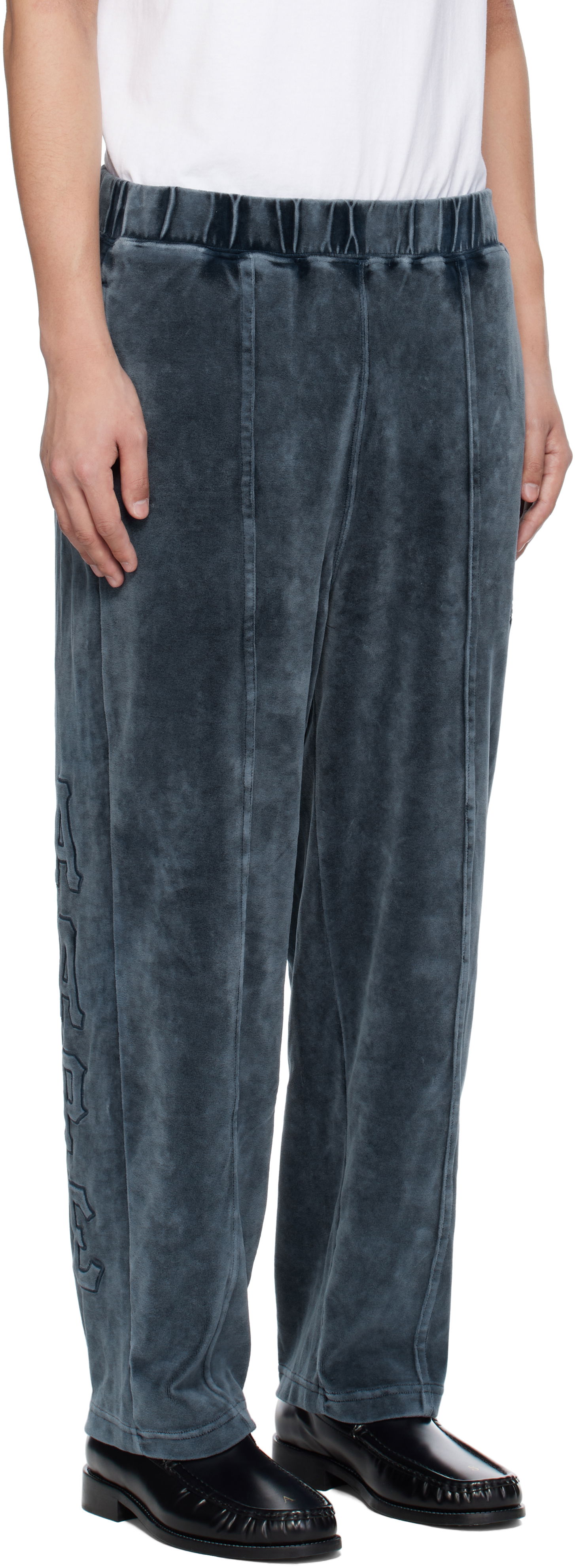 Joggingbukser AAPE by A Bathing Ape AAPE by A Bathing Ape Injection Velour Sweatpants Blå | AAPPTMC623XXNNYL, 1