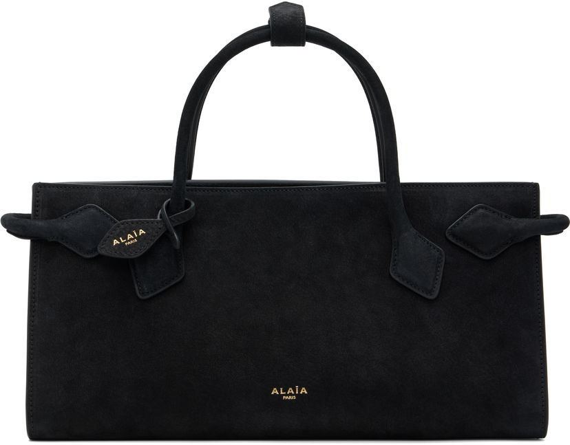 Mulepose Alaïa ALAÏA Small Suede Hand Tote Sort | AA1S14033CA214