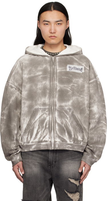 Sweatshirt We11done We11done Muddy Zip-Up Hoodie Grå | WD-TJ0-25-819-U-BK, 0