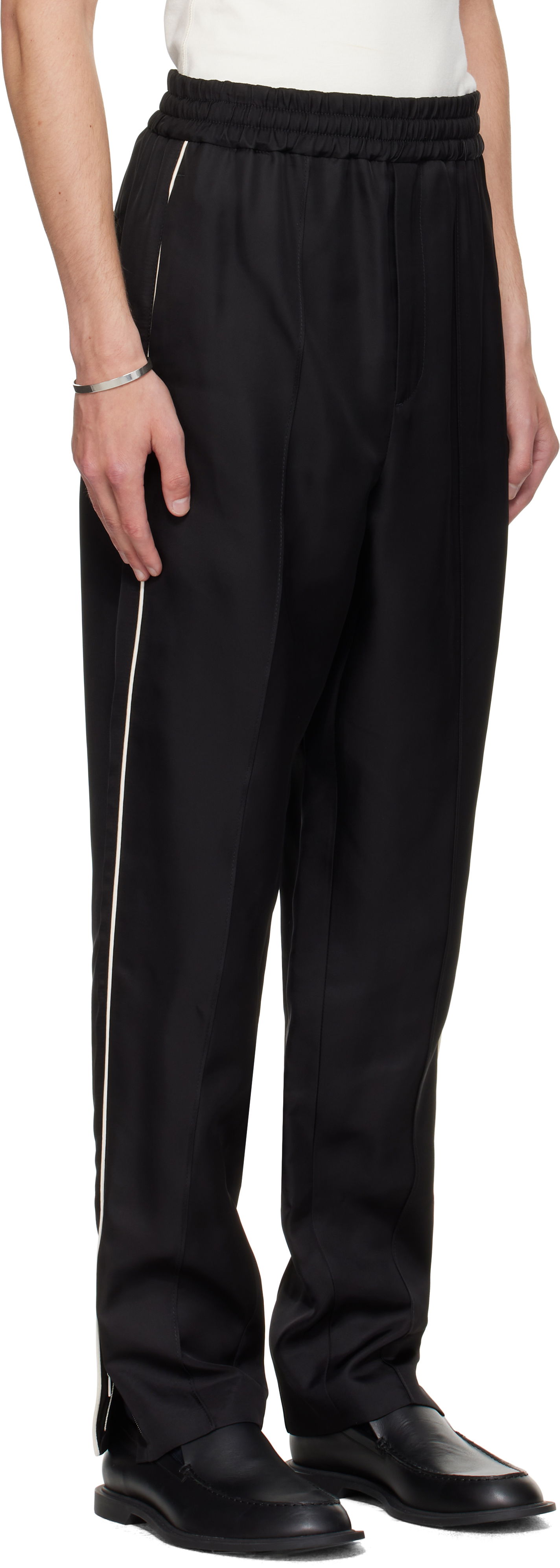 Bukser Jil Sander Jil Sander Piped Trousers Sort | J61KA0061_J65280, 1